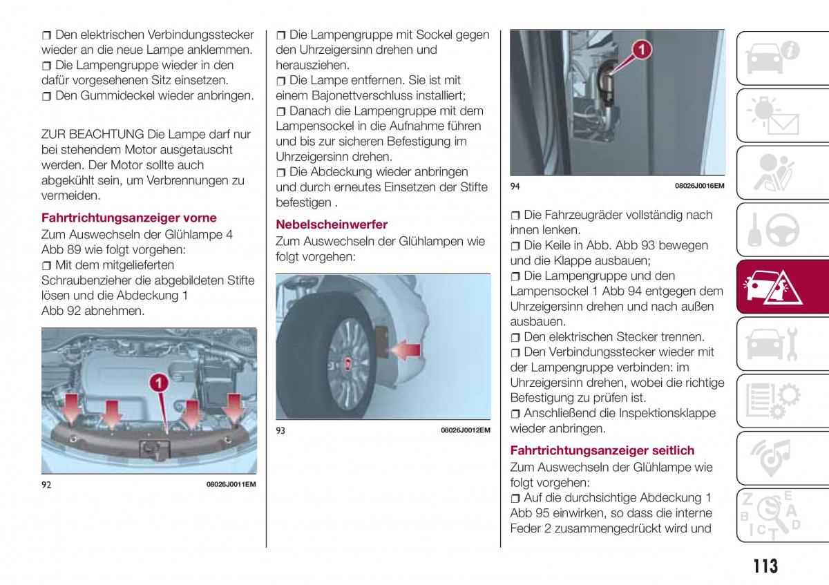 Fiat Tipo sedan Handbuch / page 115