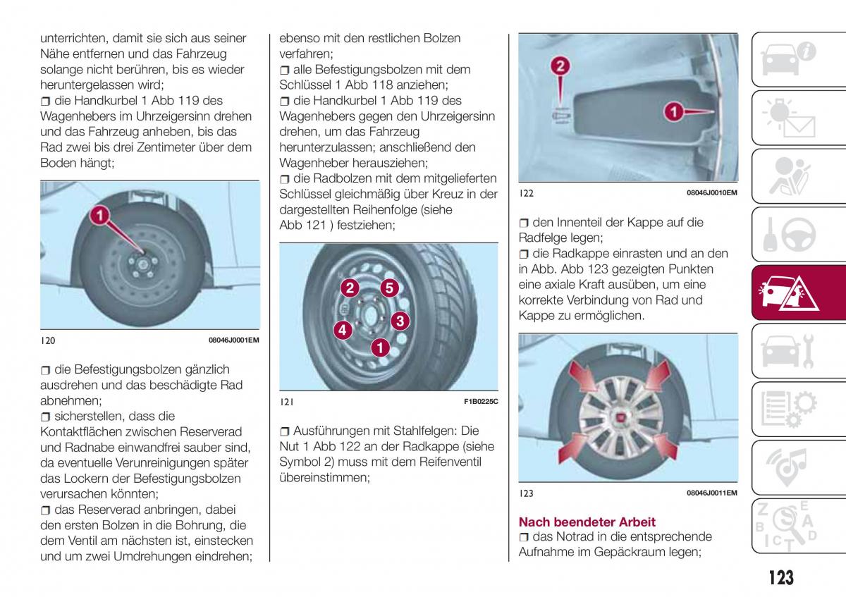 Fiat Tipo sedan Handbuch / page 125