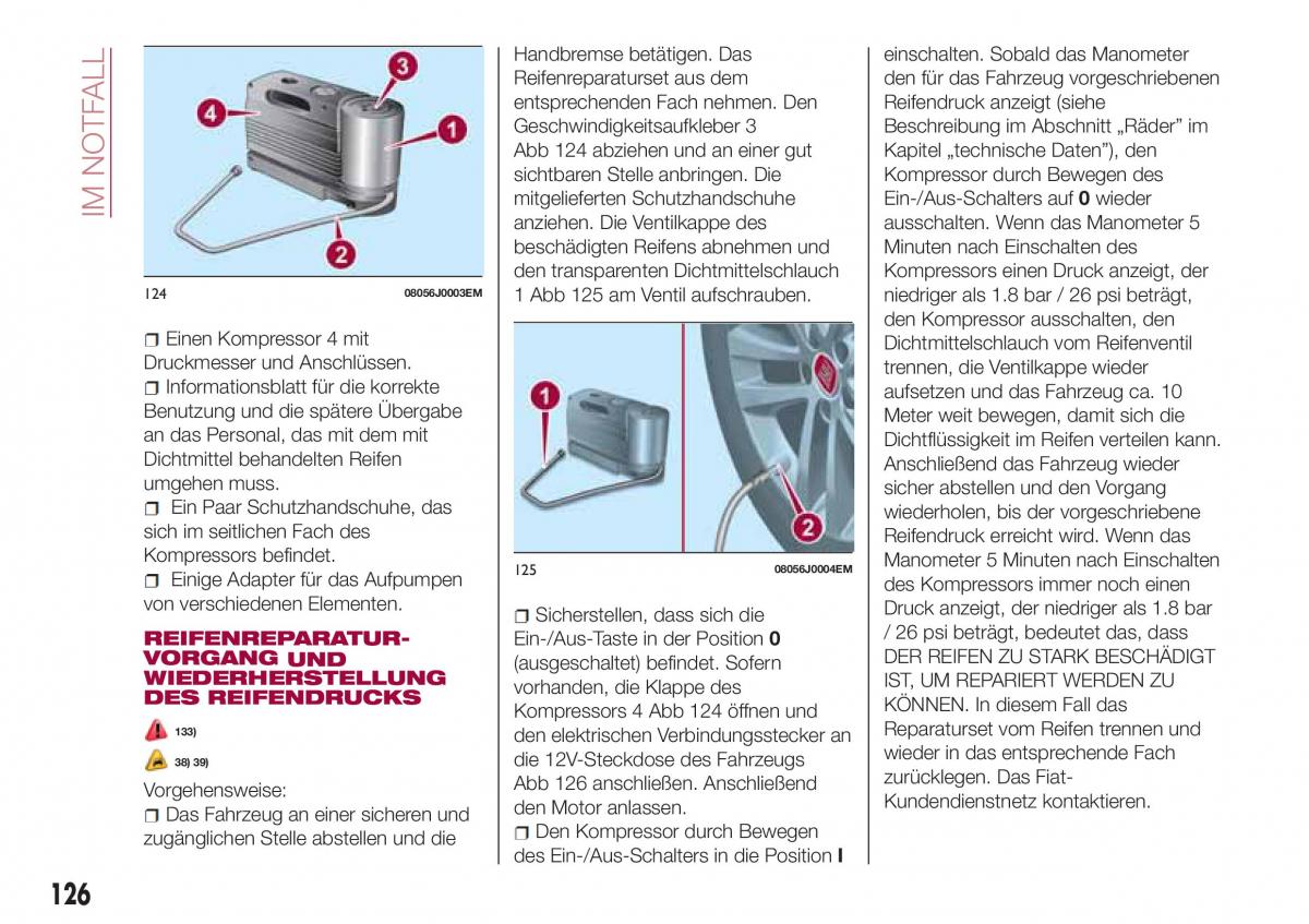 Fiat Tipo sedan Handbuch / page 128