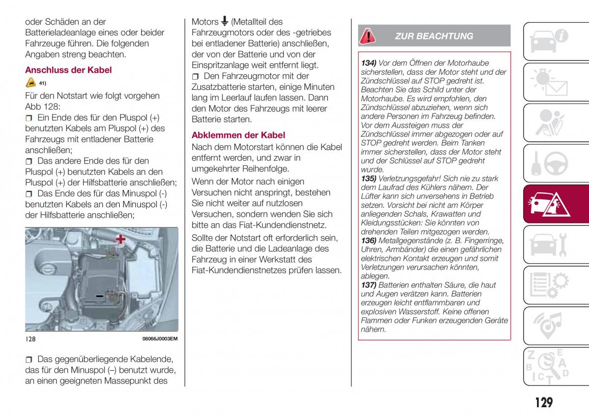 Fiat Tipo sedan Handbuch / page 131