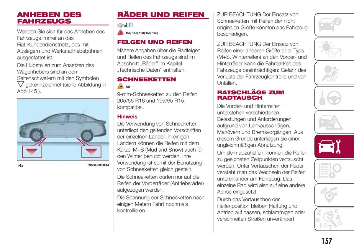 Fiat Tipo sedan Handbuch / page 159