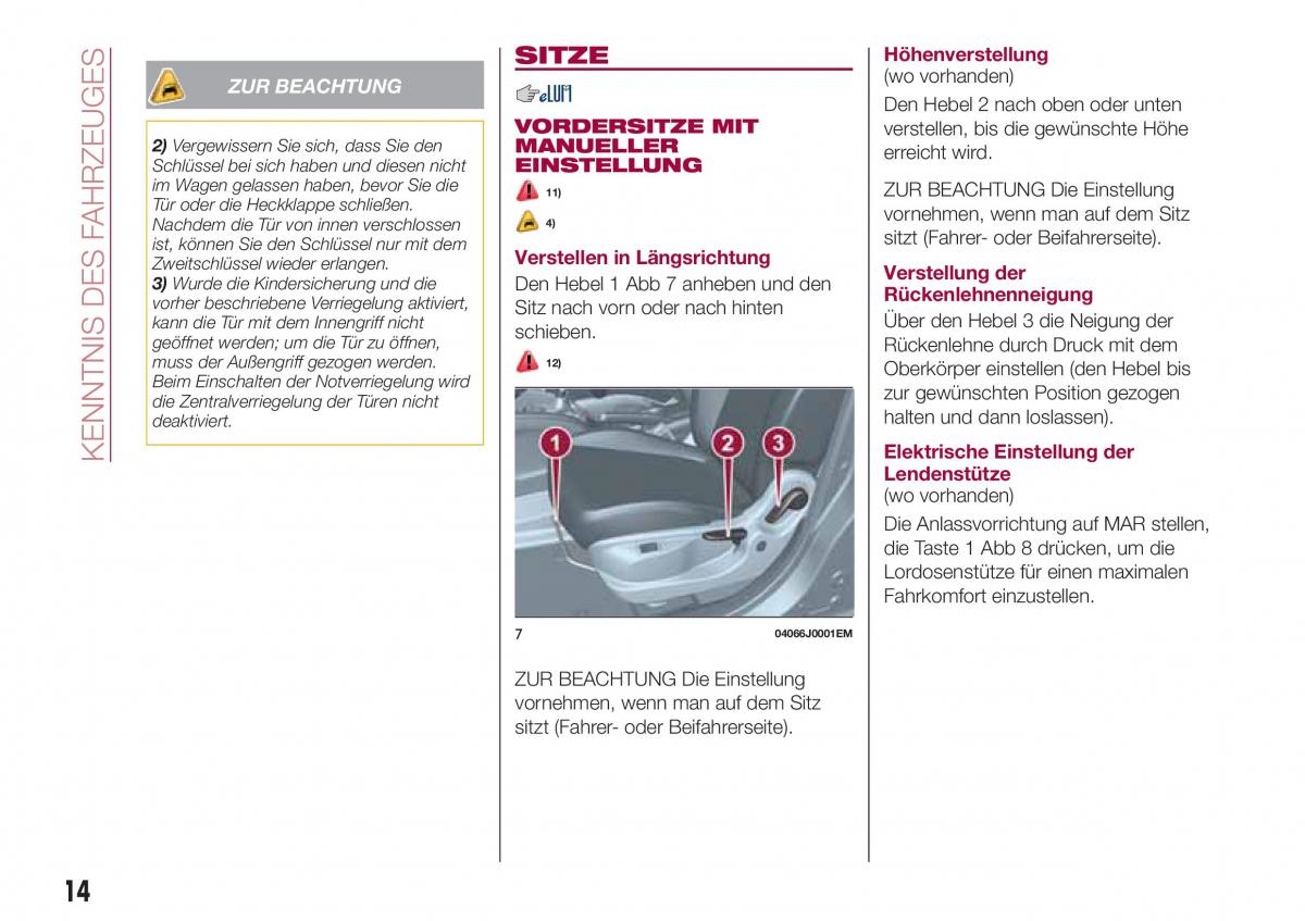 Fiat Tipo sedan Handbuch / page 16