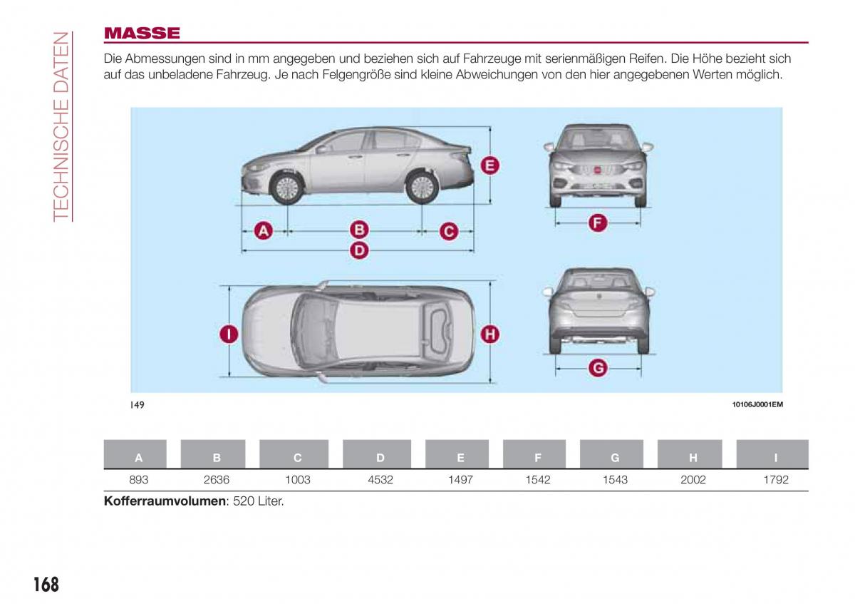 Fiat Tipo sedan Handbuch / page 170