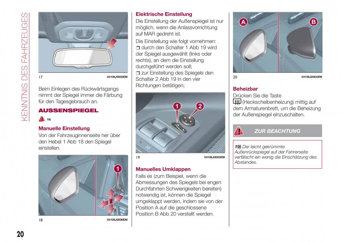 Fiat Tipo sedan Handbuch / page 22