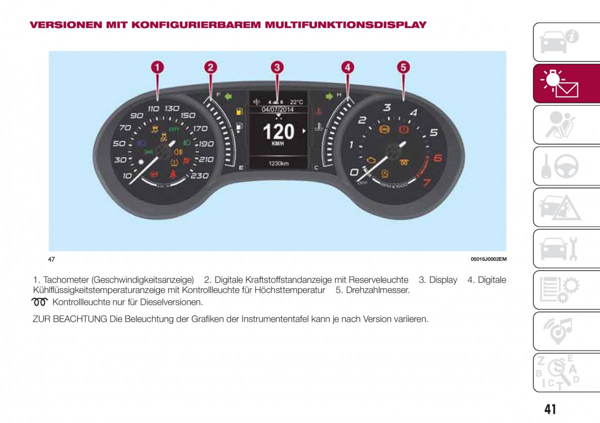 Fiat Tipo sedan Handbuch / page 43