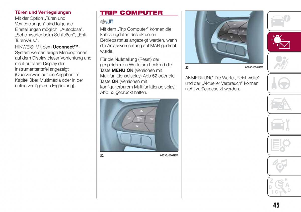 Fiat Tipo sedan Handbuch / page 47