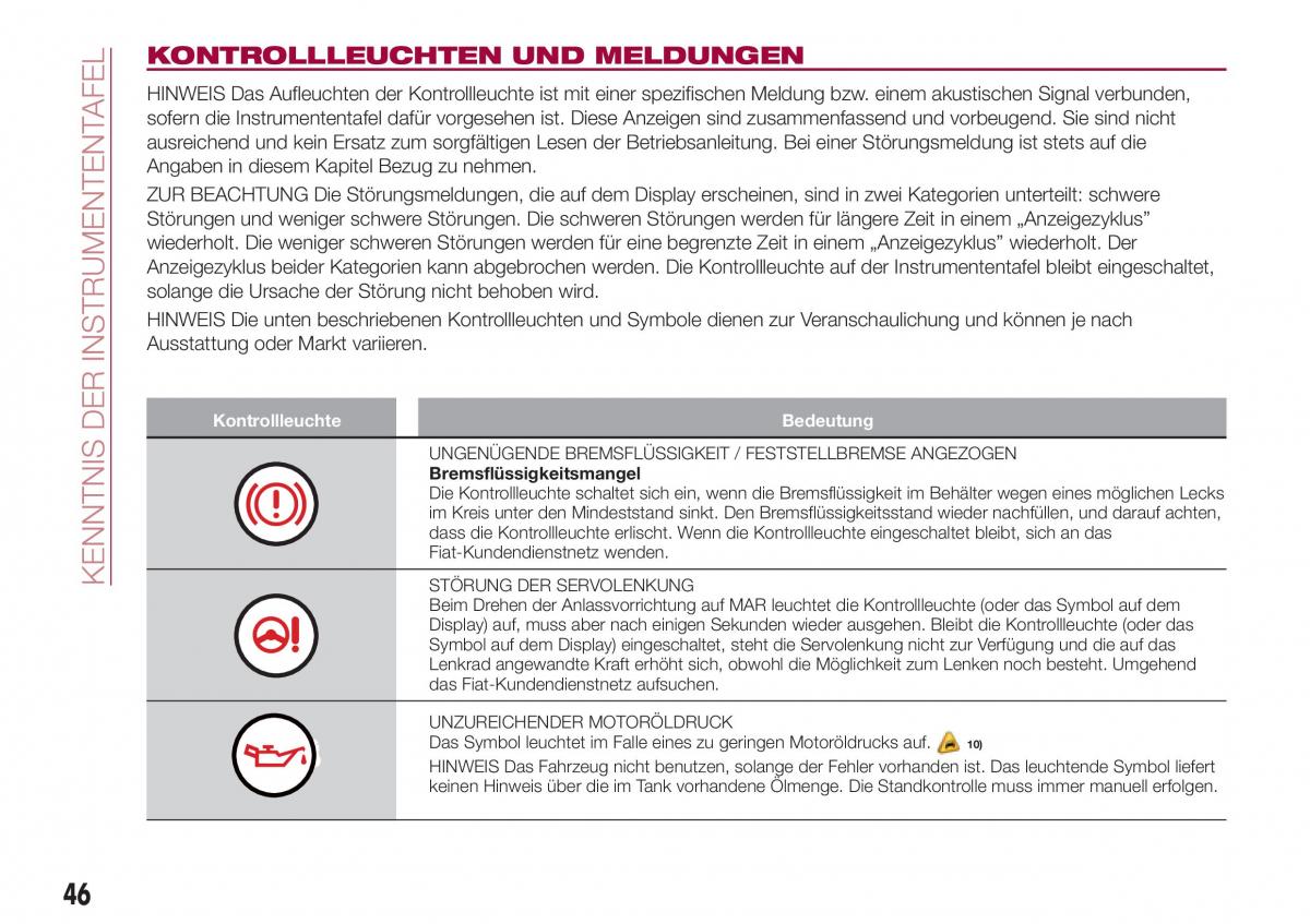 Fiat Tipo sedan Handbuch / page 48