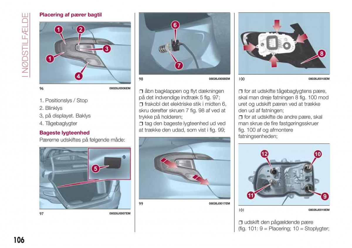 Fiat Tipo sedan Bilens instruktionsbog / page 108