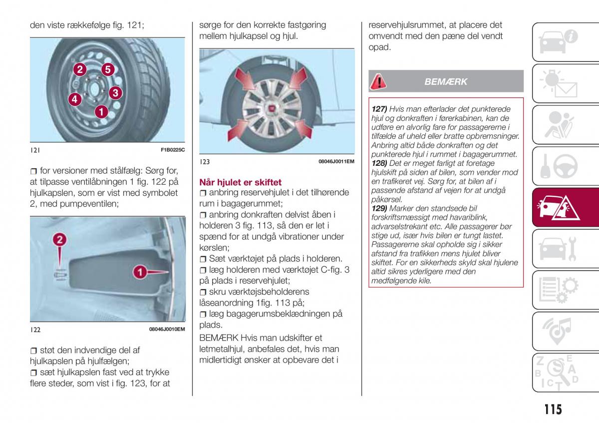 Fiat Tipo sedan Bilens instruktionsbog / page 117