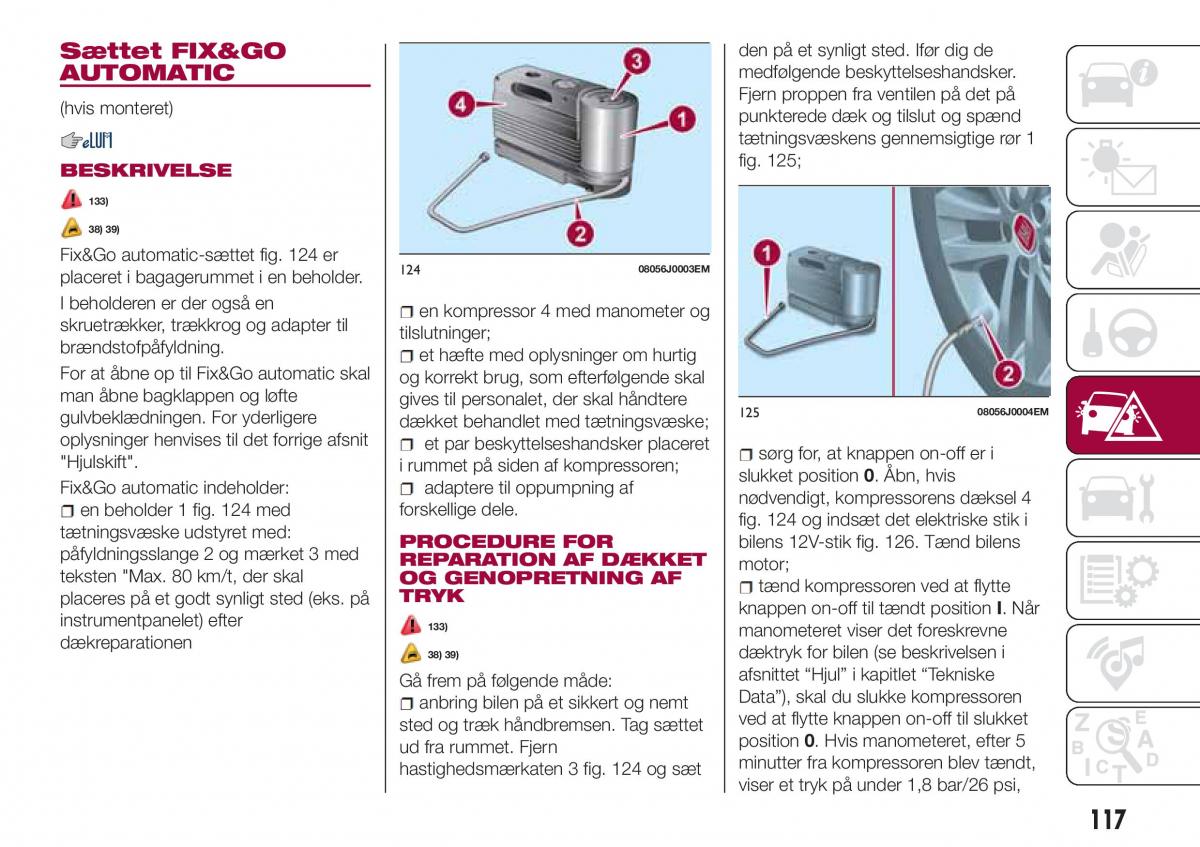 Fiat Tipo sedan Bilens instruktionsbog / page 119