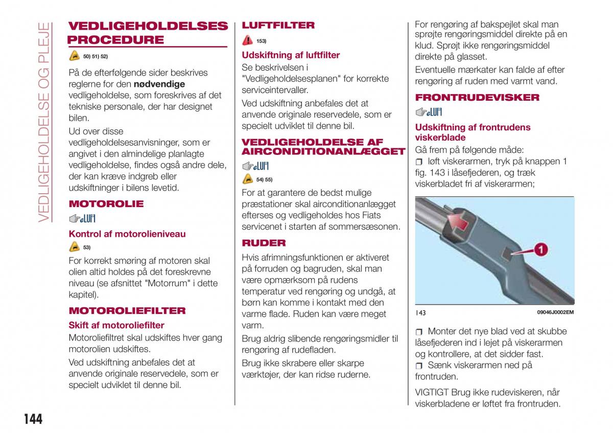 Fiat Tipo sedan Bilens instruktionsbog / page 146