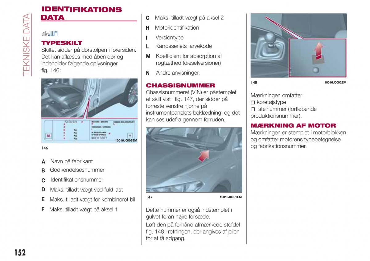 Fiat Tipo sedan Bilens instruktionsbog / page 154