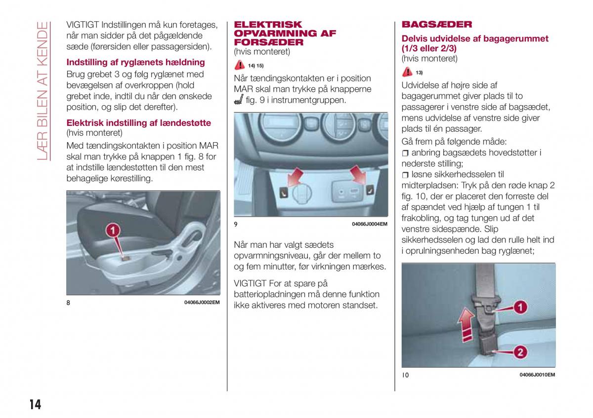 Fiat Tipo sedan Bilens instruktionsbog / page 16