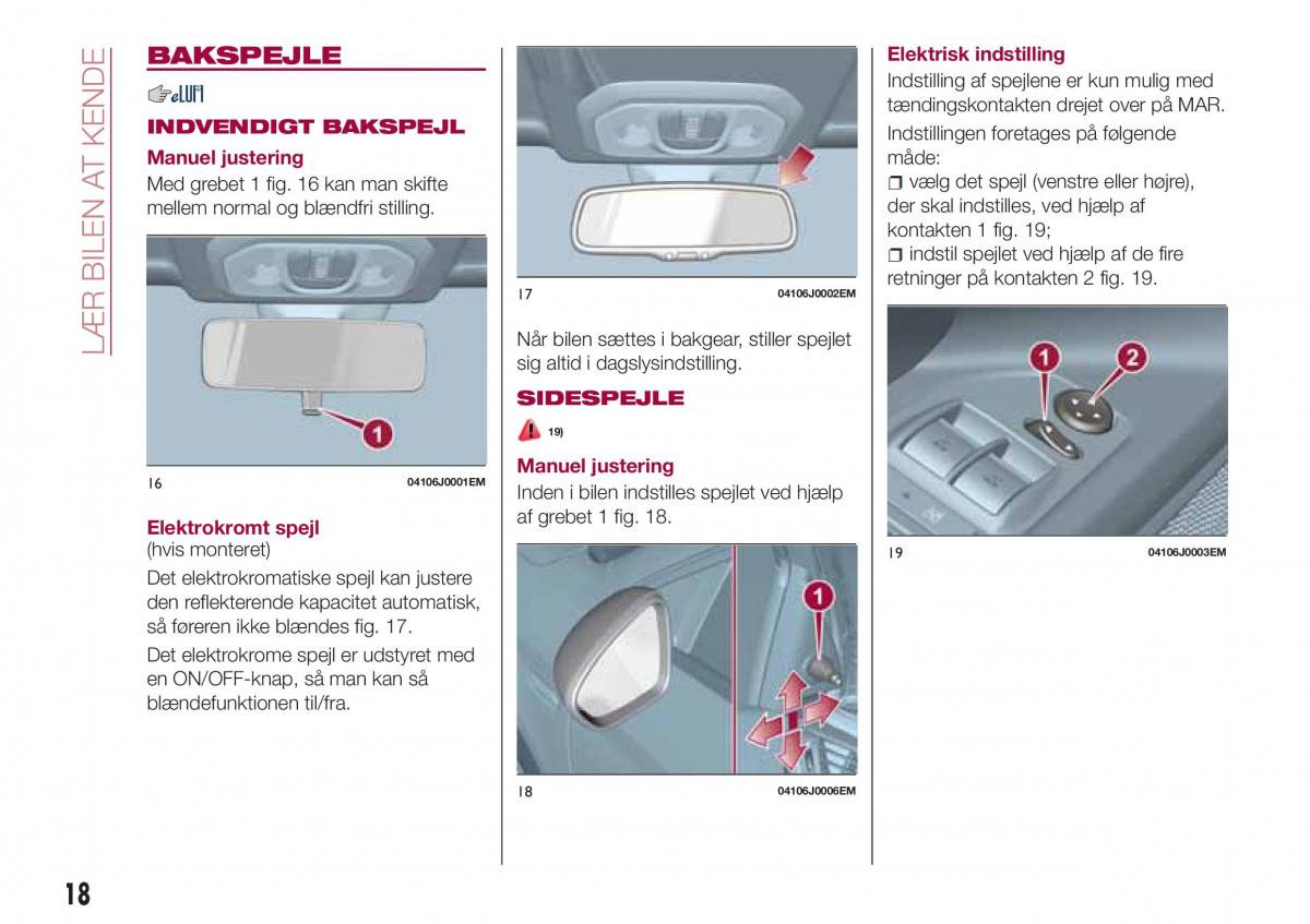 Fiat Tipo sedan Bilens instruktionsbog / page 20