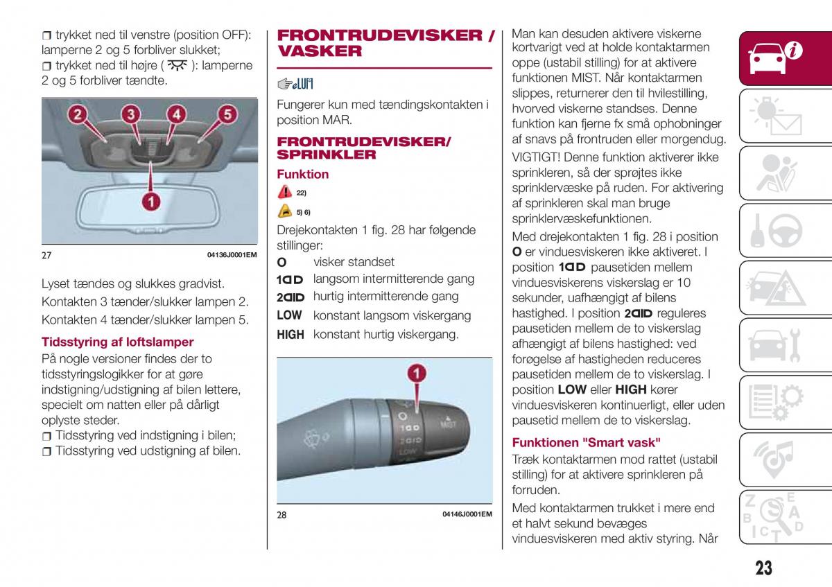 Fiat Tipo sedan Bilens instruktionsbog / page 25