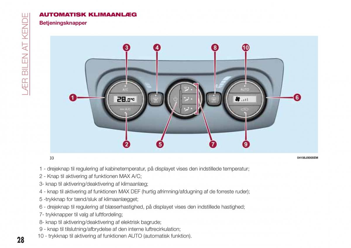 Fiat Tipo sedan Bilens instruktionsbog / page 30