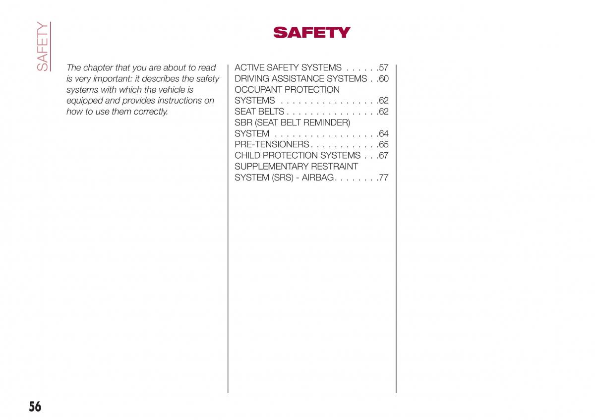 Fiat Tipo sedan owners manual / page 58