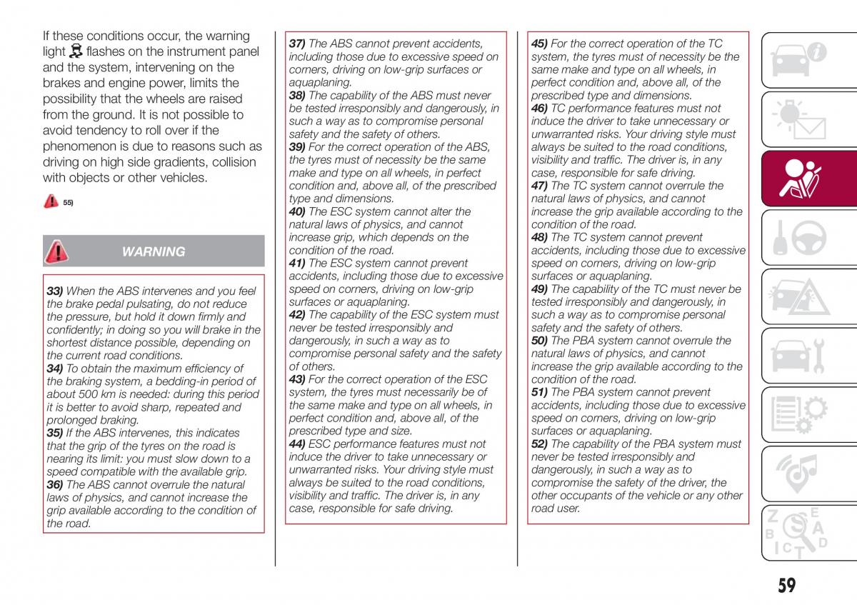 Fiat Tipo sedan owners manual / page 61