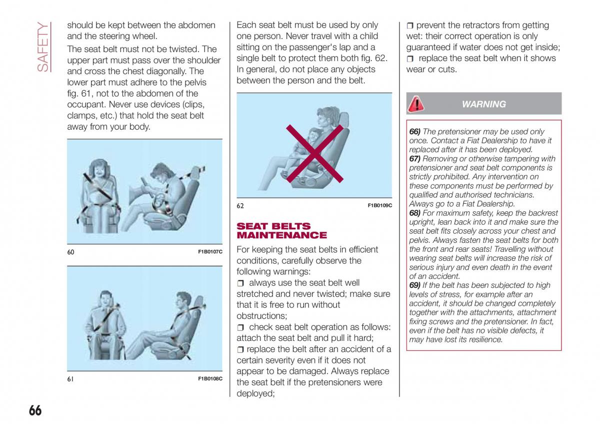 Fiat Tipo sedan owners manual / page 68