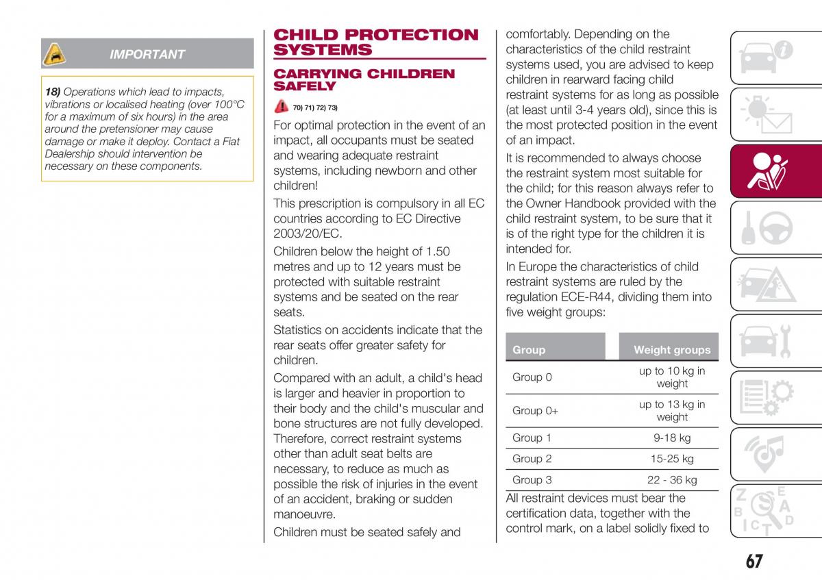 Fiat Tipo sedan owners manual / page 69