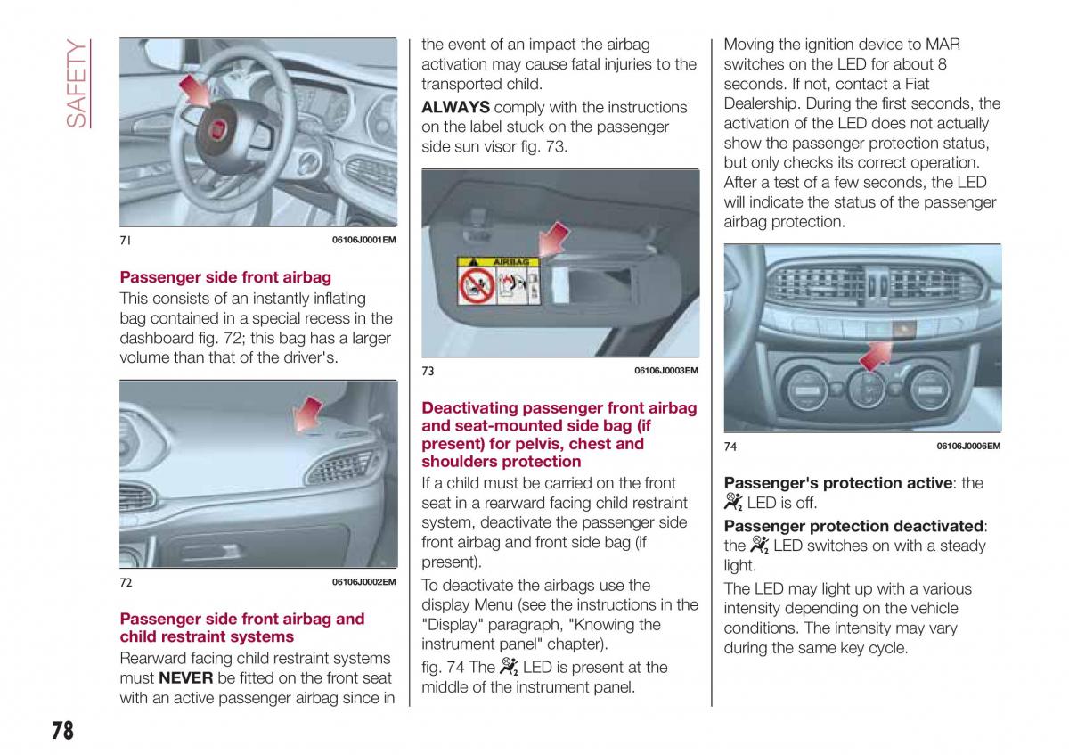 Fiat Tipo sedan owners manual / page 80