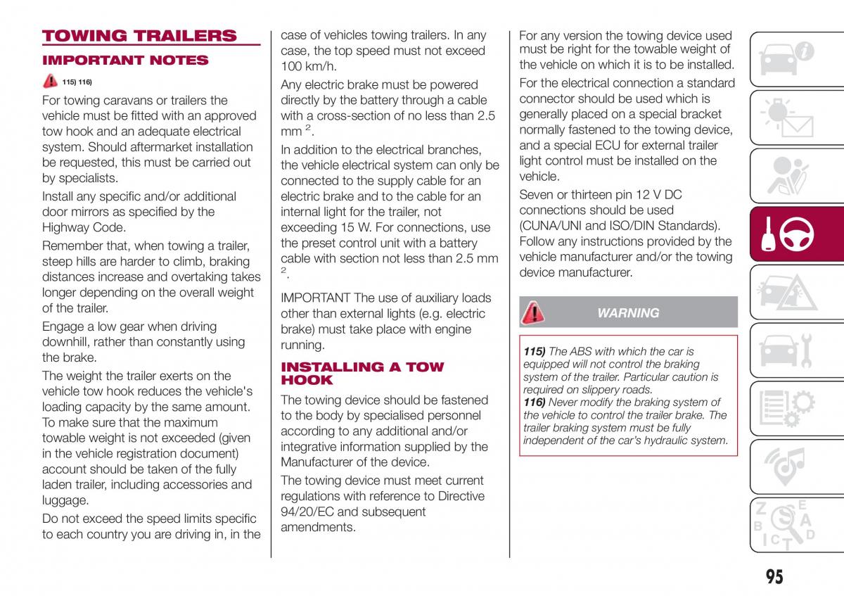 Fiat Tipo sedan owners manual / page 97