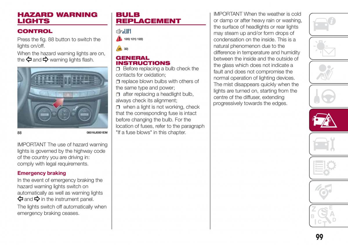 Fiat Tipo sedan owners manual / page 101