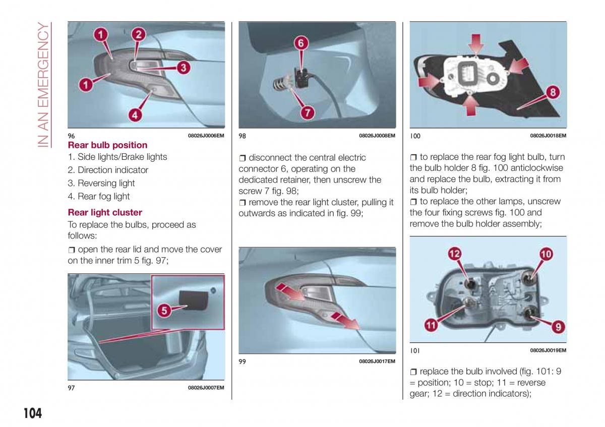 Fiat Tipo sedan owners manual / page 106