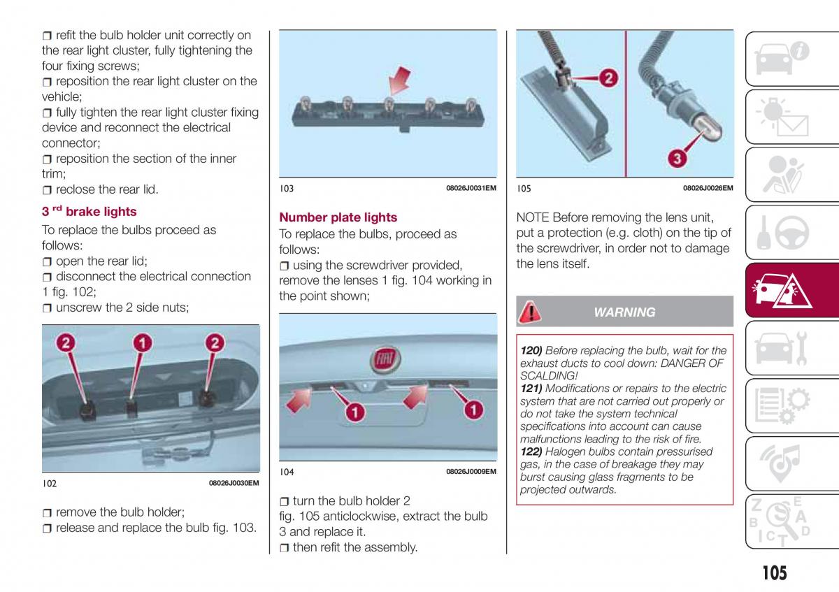 Fiat Tipo sedan owners manual / page 107