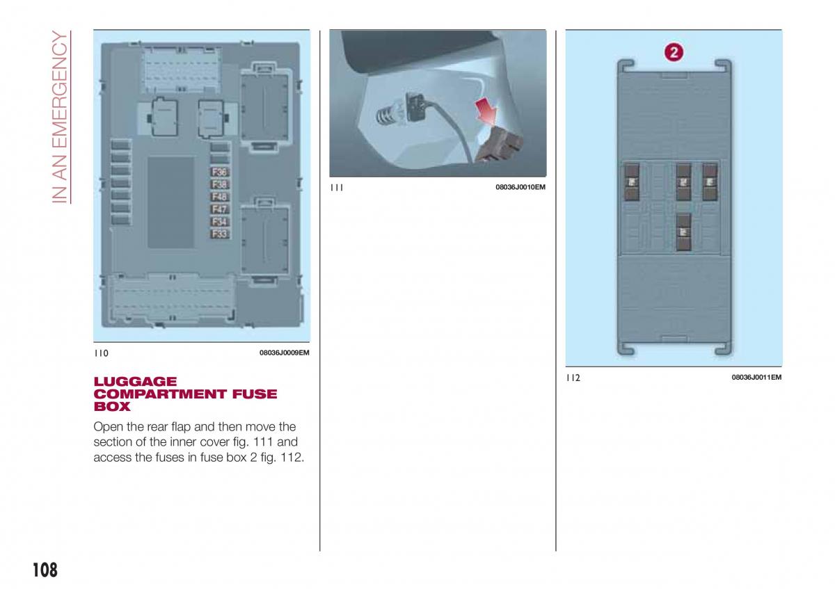 Fiat Tipo sedan owners manual / page 110