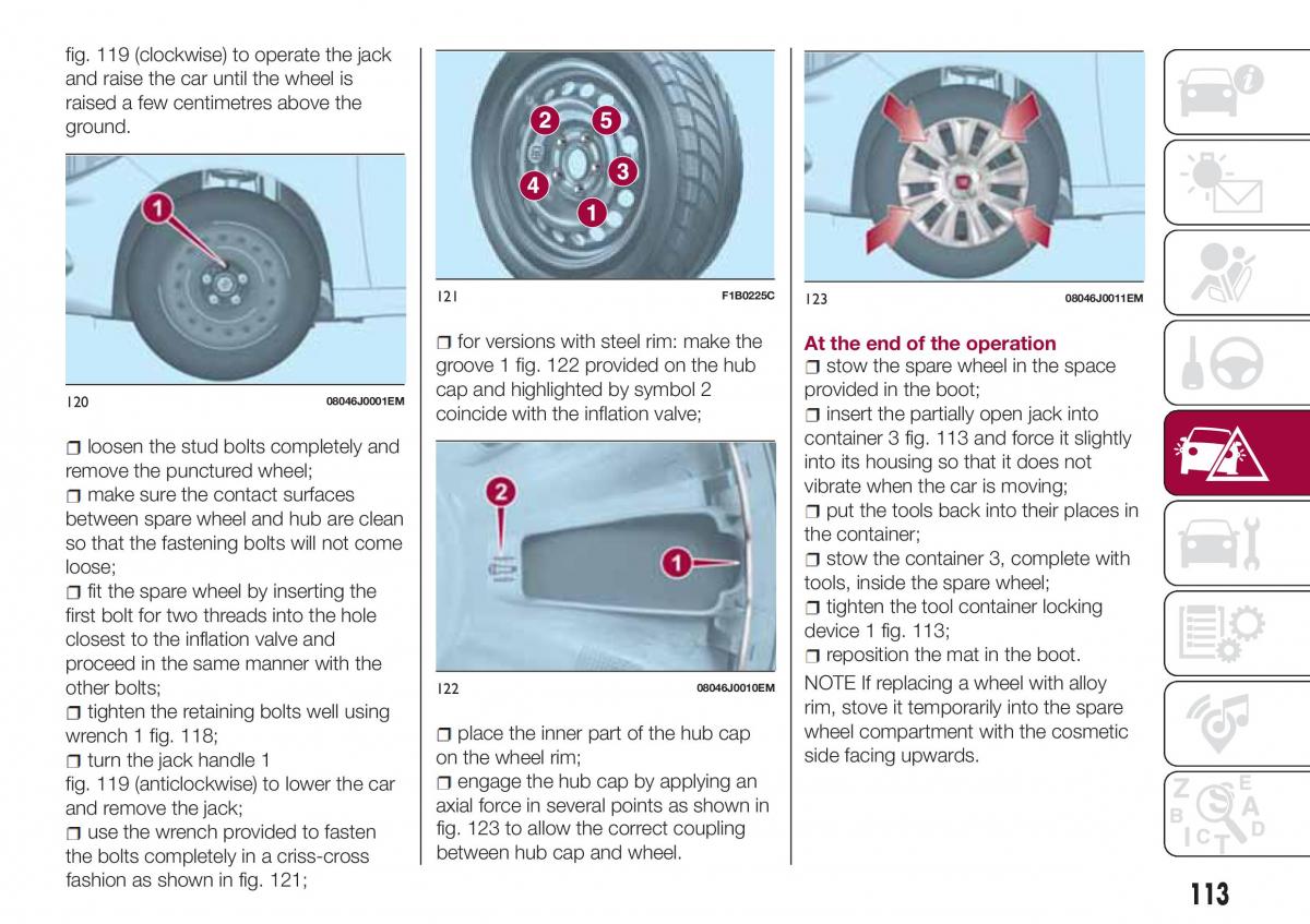 Fiat Tipo sedan owners manual / page 115