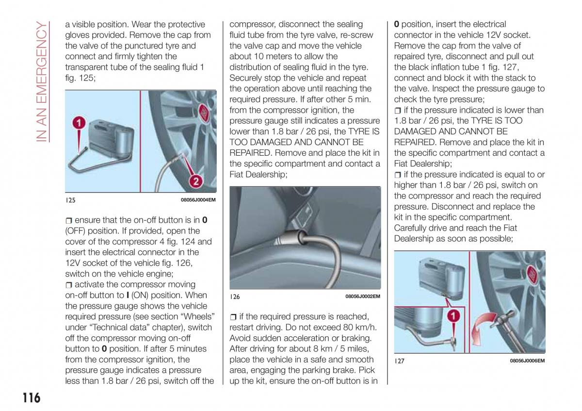 Fiat Tipo sedan owners manual / page 118