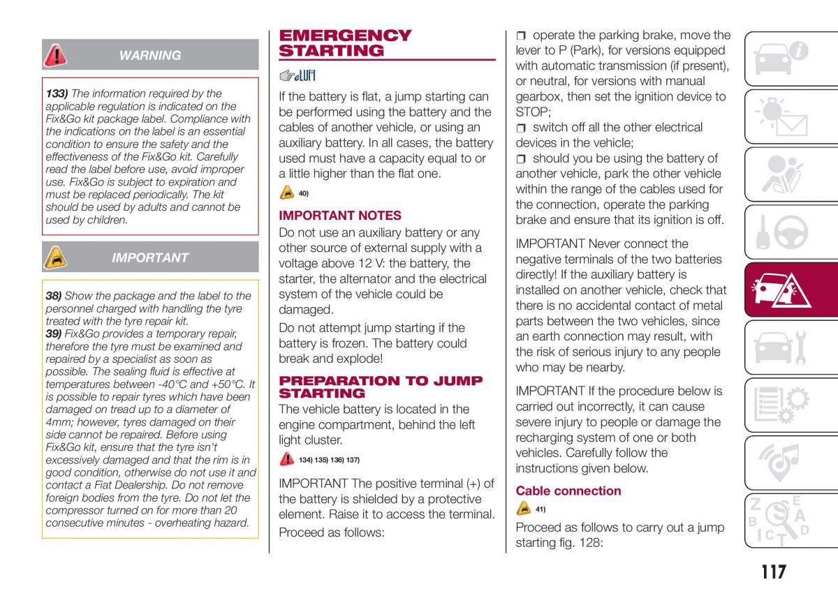 Fiat Tipo sedan owners manual / page 119