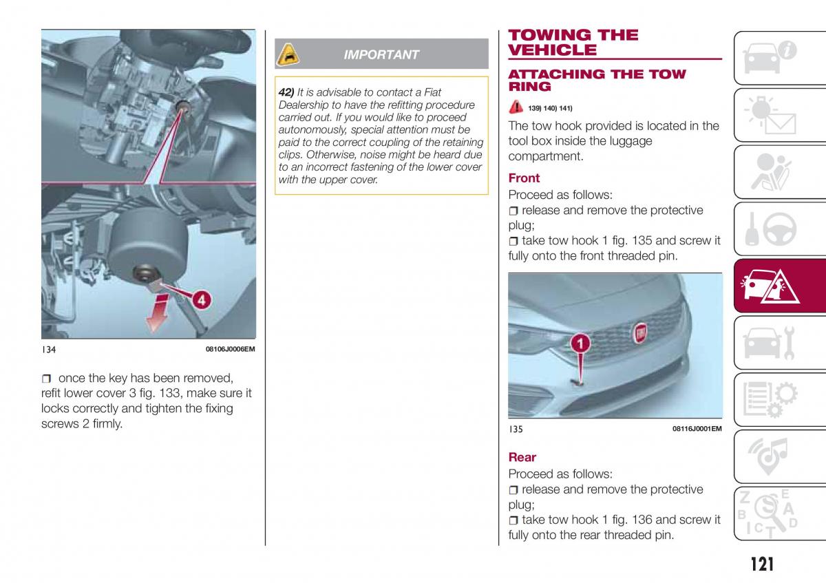 Fiat Tipo sedan owners manual / page 123