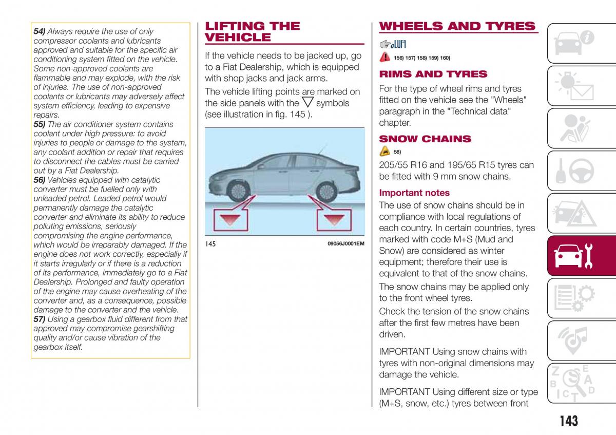 Fiat Tipo sedan owners manual / page 145