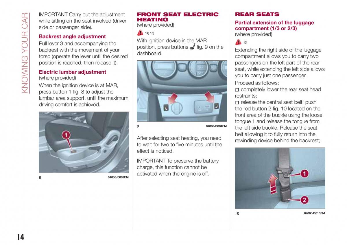 Fiat Tipo sedan owners manual / page 16