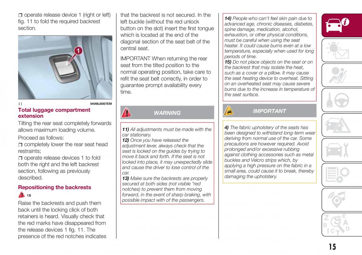 Fiat Tipo sedan owners manual / page 17