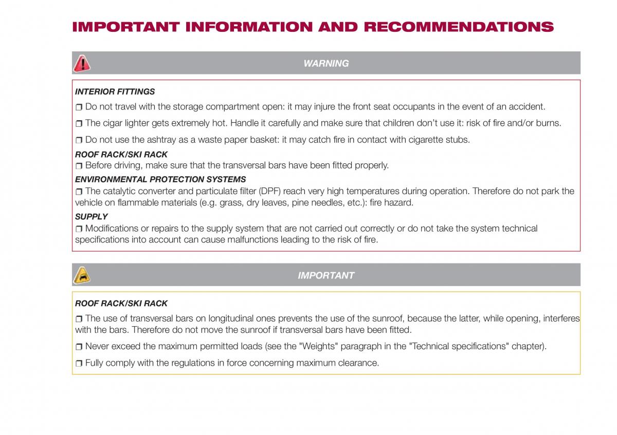 Fiat Tipo sedan owners manual / page 192