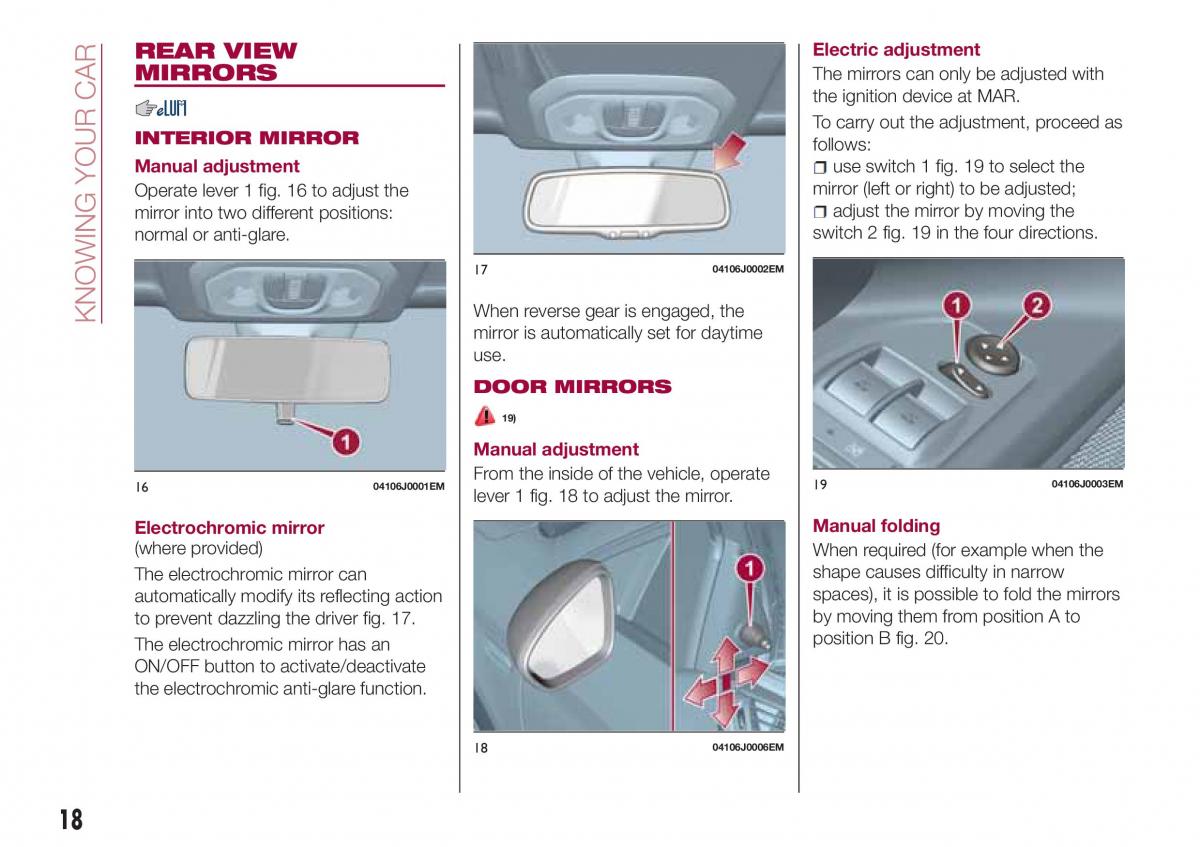 Fiat Tipo sedan owners manual / page 20