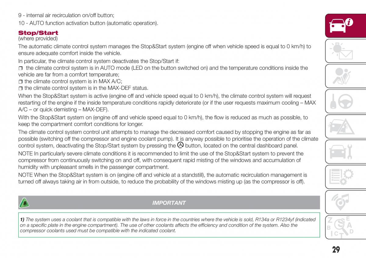 Fiat Tipo sedan owners manual / page 31