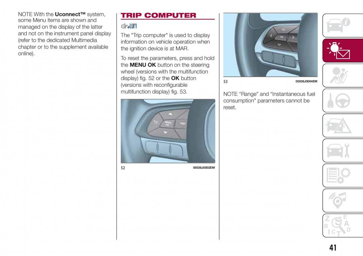 Fiat Tipo sedan owners manual / page 43