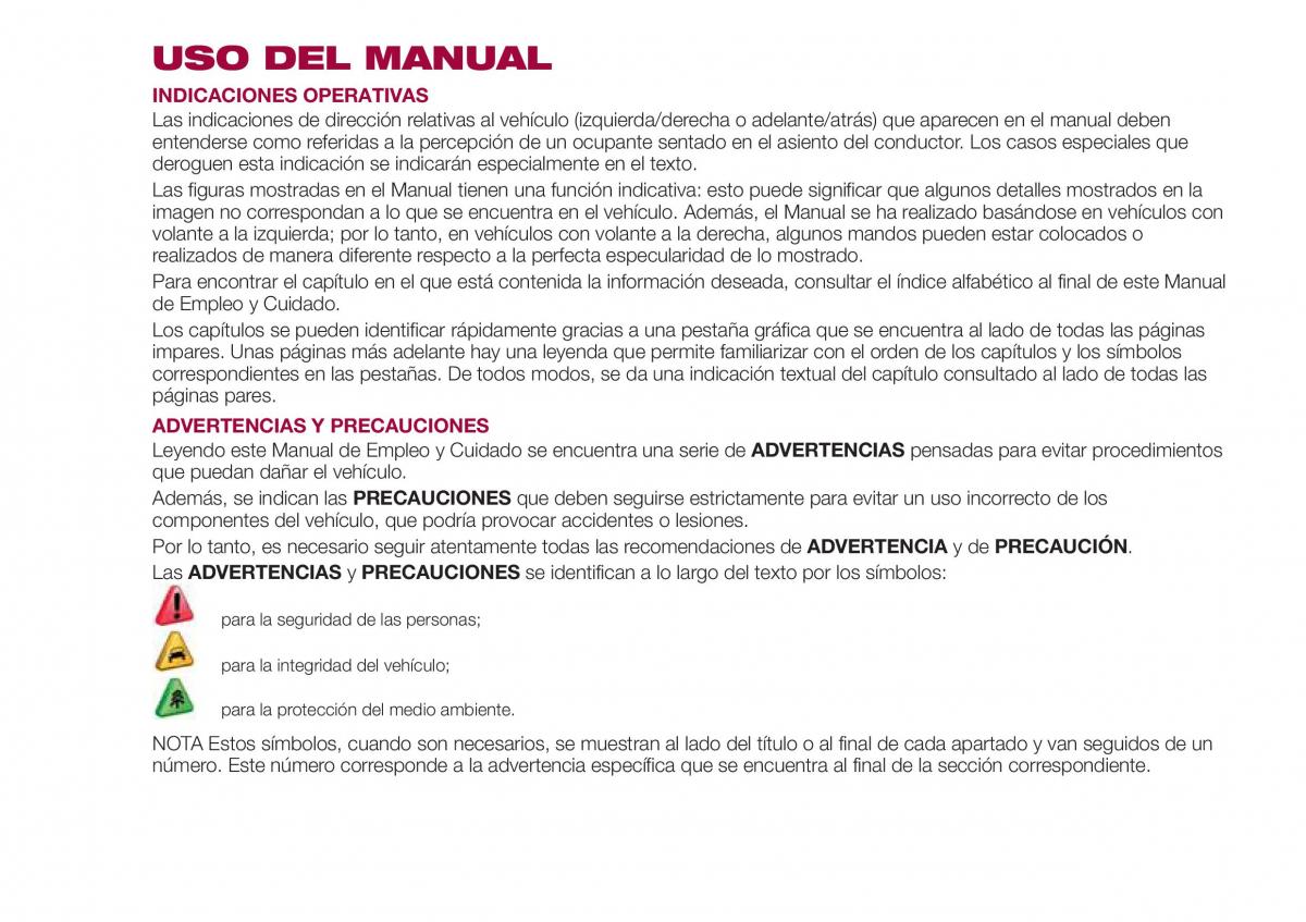 Fiat Tipo sedan manual del propietario / page 6