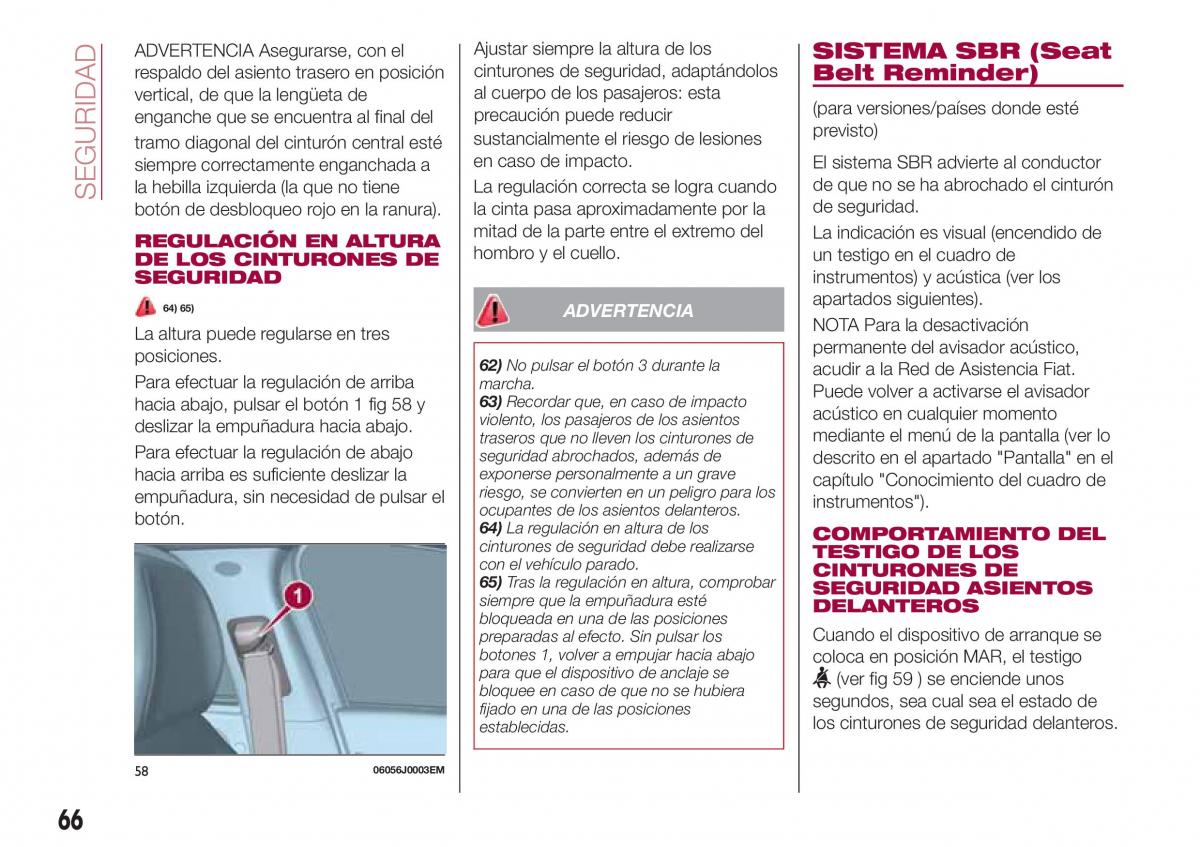 Fiat Tipo sedan manual del propietario / page 68