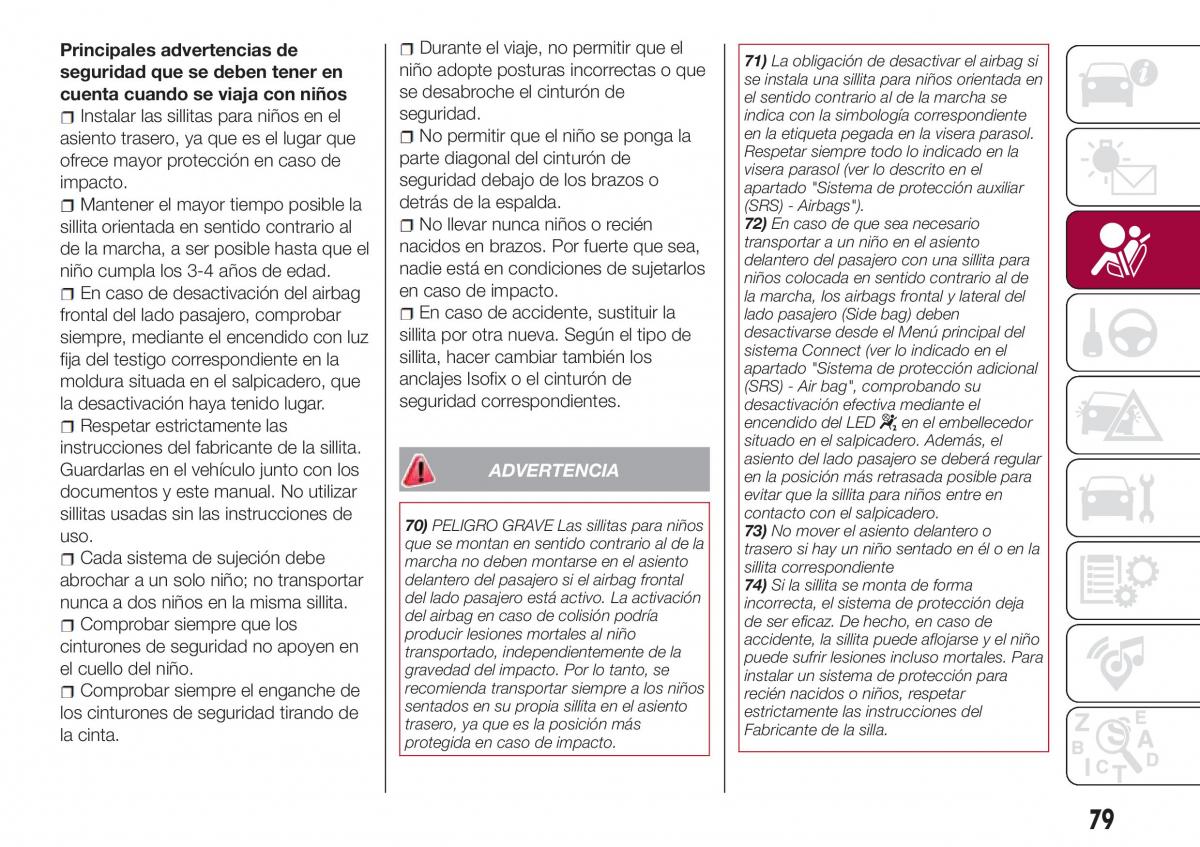 Fiat Tipo sedan manual del propietario / page 81