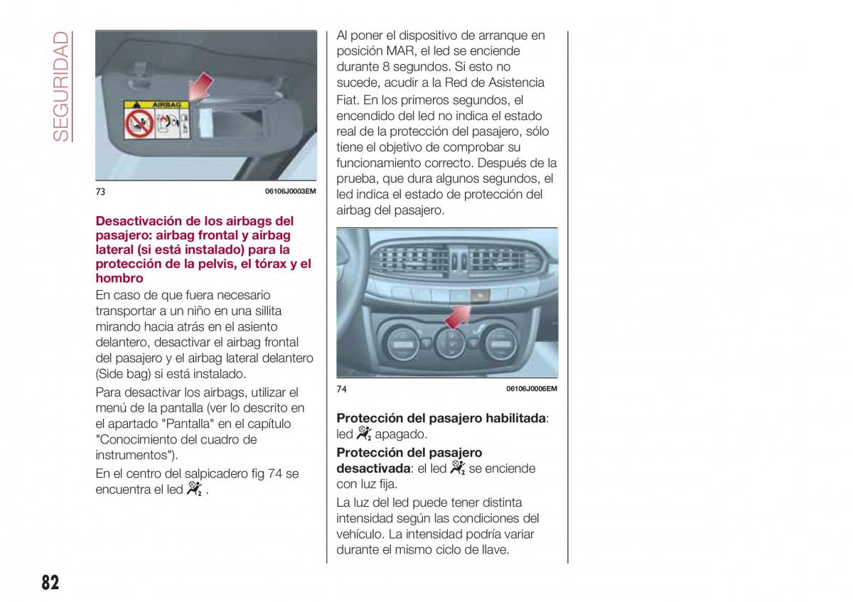 Fiat Tipo sedan manual del propietario / page 84