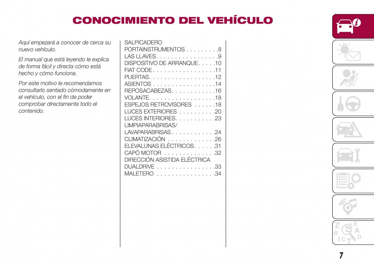 Fiat Tipo sedan manual del propietario / page 9