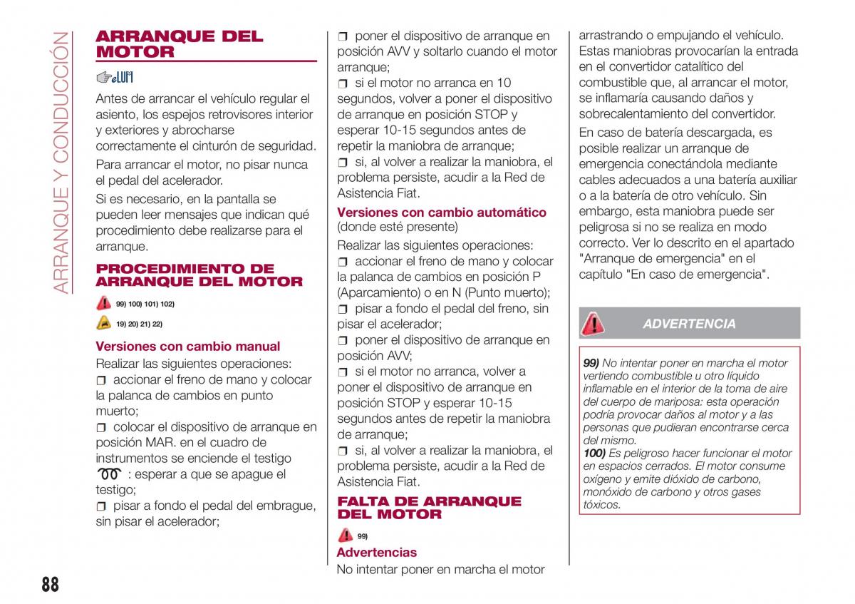 Fiat Tipo sedan manual del propietario / page 90