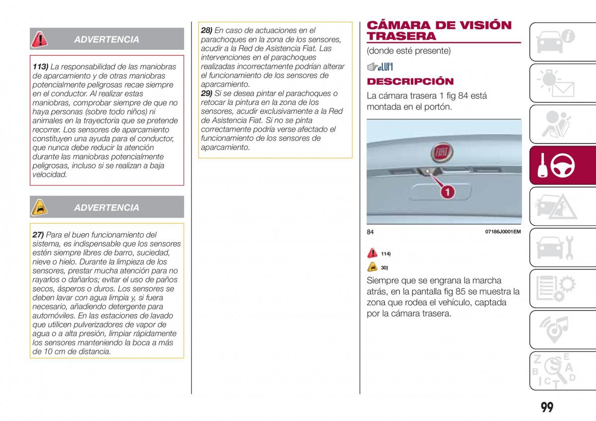 Fiat Tipo sedan manual del propietario / page 101