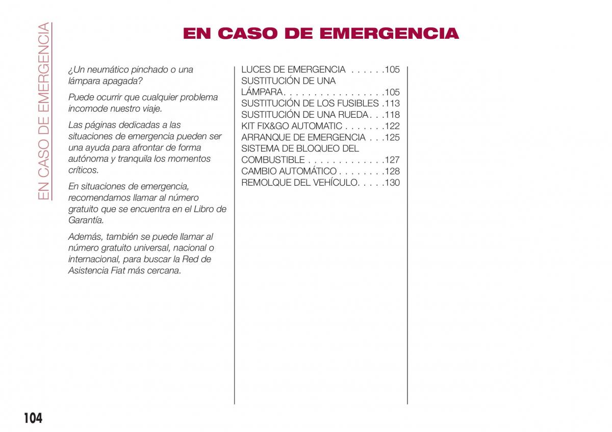 Fiat Tipo sedan manual del propietario / page 106