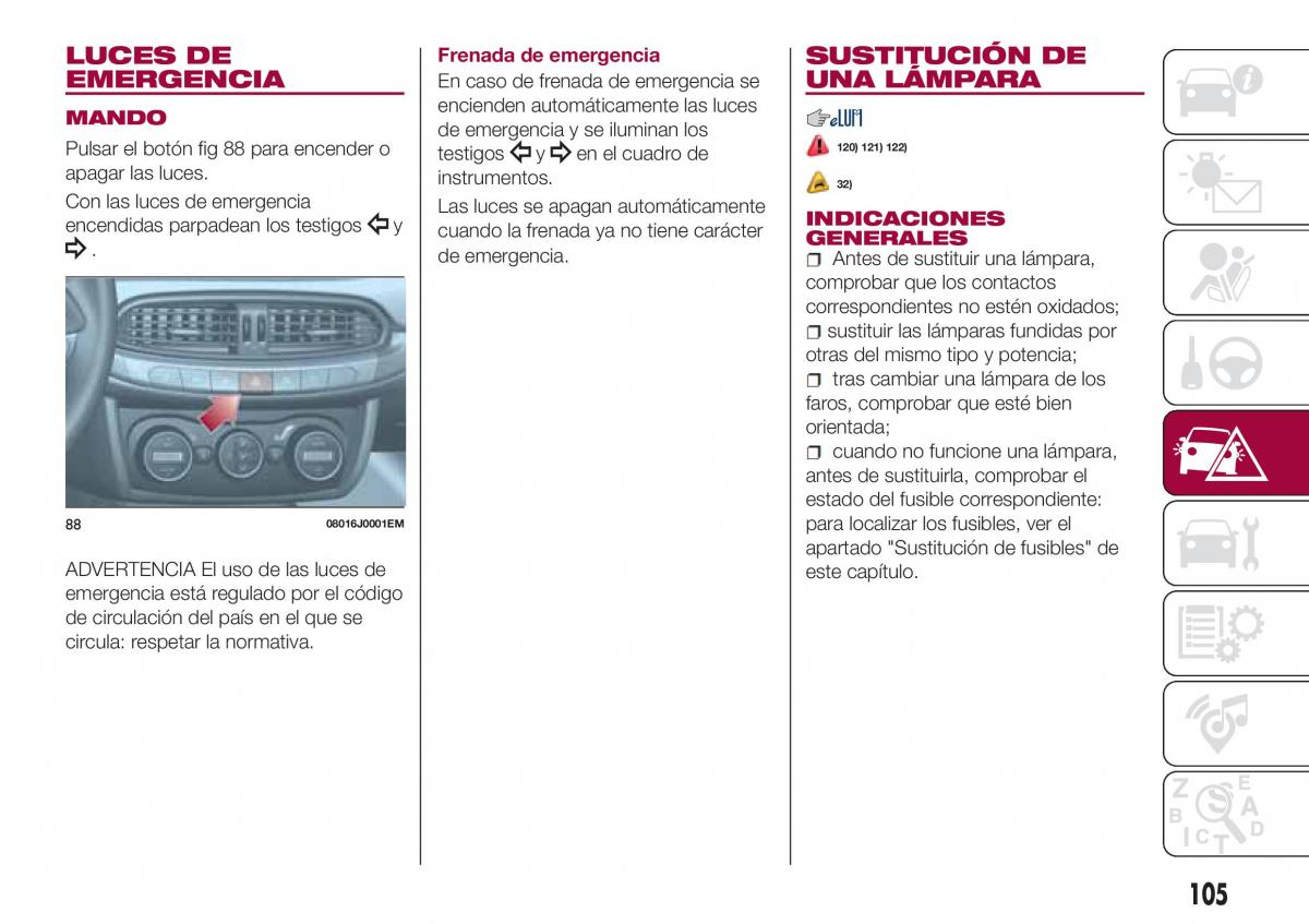 Fiat Tipo sedan manual del propietario / page 107